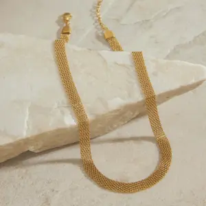 Stainless Steel Gold Mesh Necklace for Women 11 Sde0e95a3b1b54455a7663f5c61aac191i