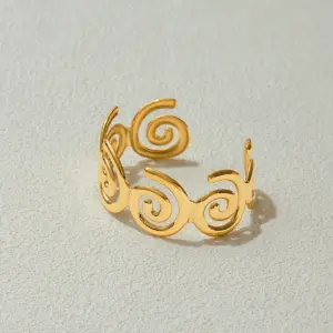 Gold Stainless Steel Spiral Cuff Bracelet 12 Sde1f30aecb214a95aa55ef661fabf78bD