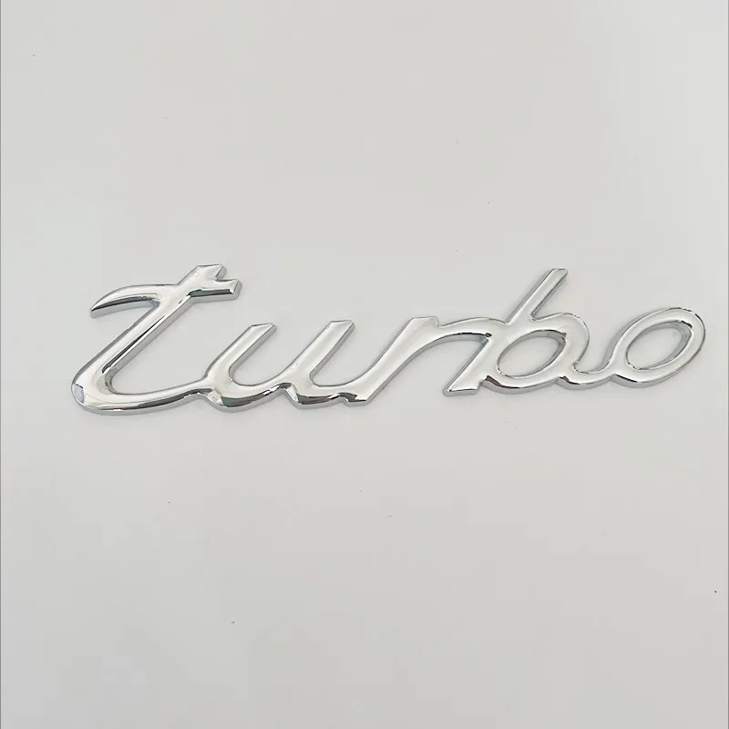 3D Metal Turbo Emblem for Cars—12.8cm x 3cm 4 3D Metal Turbo Emblem for Cars—12.8cm x 3cm - Image 4