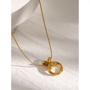 Stainless Steel Women's Circular Pendant Necklace 14 Sde3ae1a15be84141b1c4f0b48df50e13A