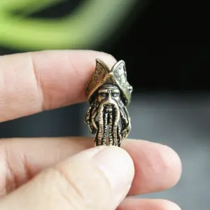 Brass Pirate Octopus Face Knife Bead 8 Sde7baab3b1af44dba6a21645fd82ece4t