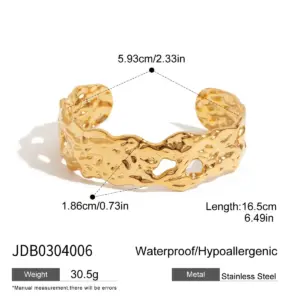 Stainless Steel Gold Skeleton Cuff Bracelet 13 Sde81ffc1fdad4019b61fbee78c936064N