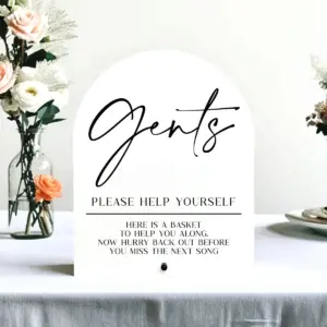 Elegant White Acrylic Wedding Sign 9 Sde8db928599444c9a71984df914941eda