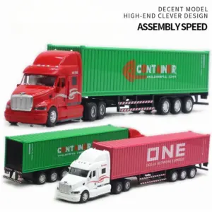 1:48 Scale Diecast Container Truck Model 14 Sde9444b3d2ef46a6b57ffc601dcf57b7Y