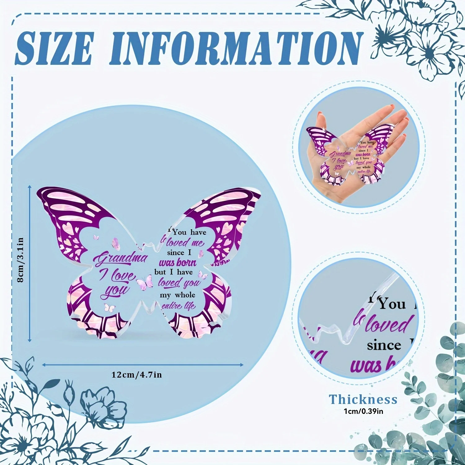 Butterfly Gift for Grandma with Iridescent Details 3 Butterfly Gift for Grandma with Iridescent Details - Image 3