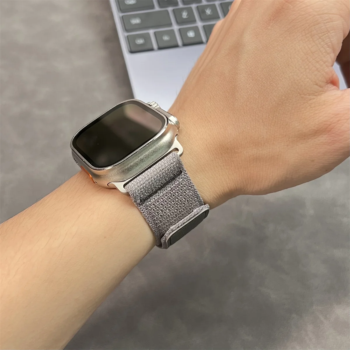 Nylon Leather Apple Watch Strap 38-49mm 3 Nylon Leather Apple Watch Strap 38-49mm - Image 3