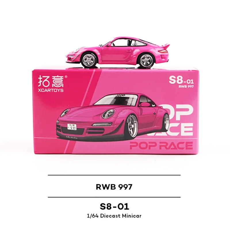 Pink 1:64 Scale Diecast Porsche 997 RWB Model 2 Pink 1:64 Scale Diecast Porsche 997 RWB Model - Image 2