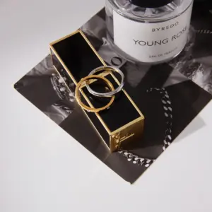 Elegant Gold-Tone Stainless Steel Women's Ring 14 Sdeb3dc3d686f43fba6bd56f9c934a075Z