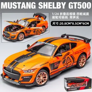 Vibrant Orange Ford Mustang GT500 Diecast Model 16 Sdec5fd10133d454abf694549413f13c1v