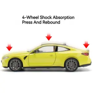 Yellow BMW M4 G82 1:23 Scale Model Car 15 Sdeca15c5b57243cdb4878aac306f38333