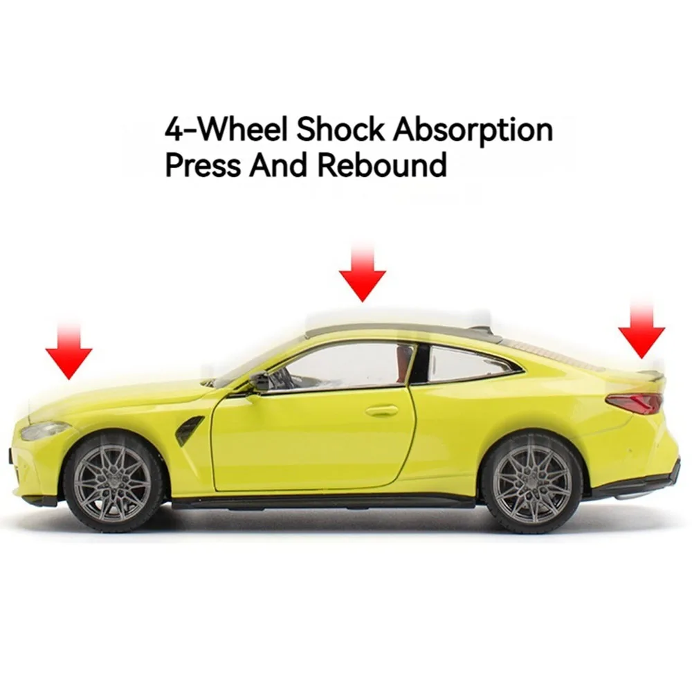 Yellow BMW M4 G82 1:23 Scale Model Car 6 Yellow BMW M4 G82 1:23 Scale Model Car - Image 6
