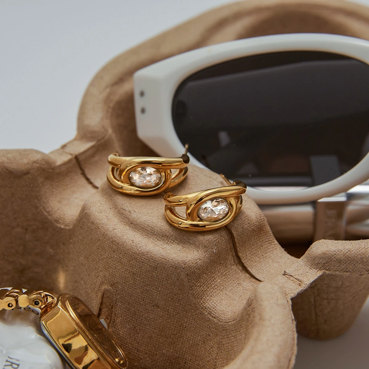 Water Drop Stainless Steel Earrings JDE0103028 6 Water Drop Stainless Steel Earrings JDE0103028 - Image 6