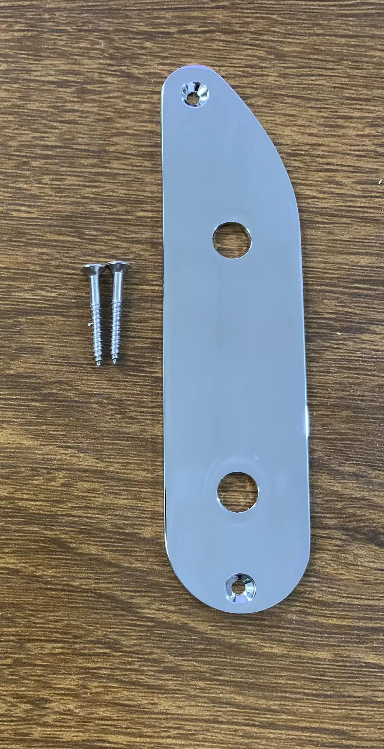 Chrome Electric Guitar Control Plate 2 Chrome Electric Guitar Control Plate - Image 2