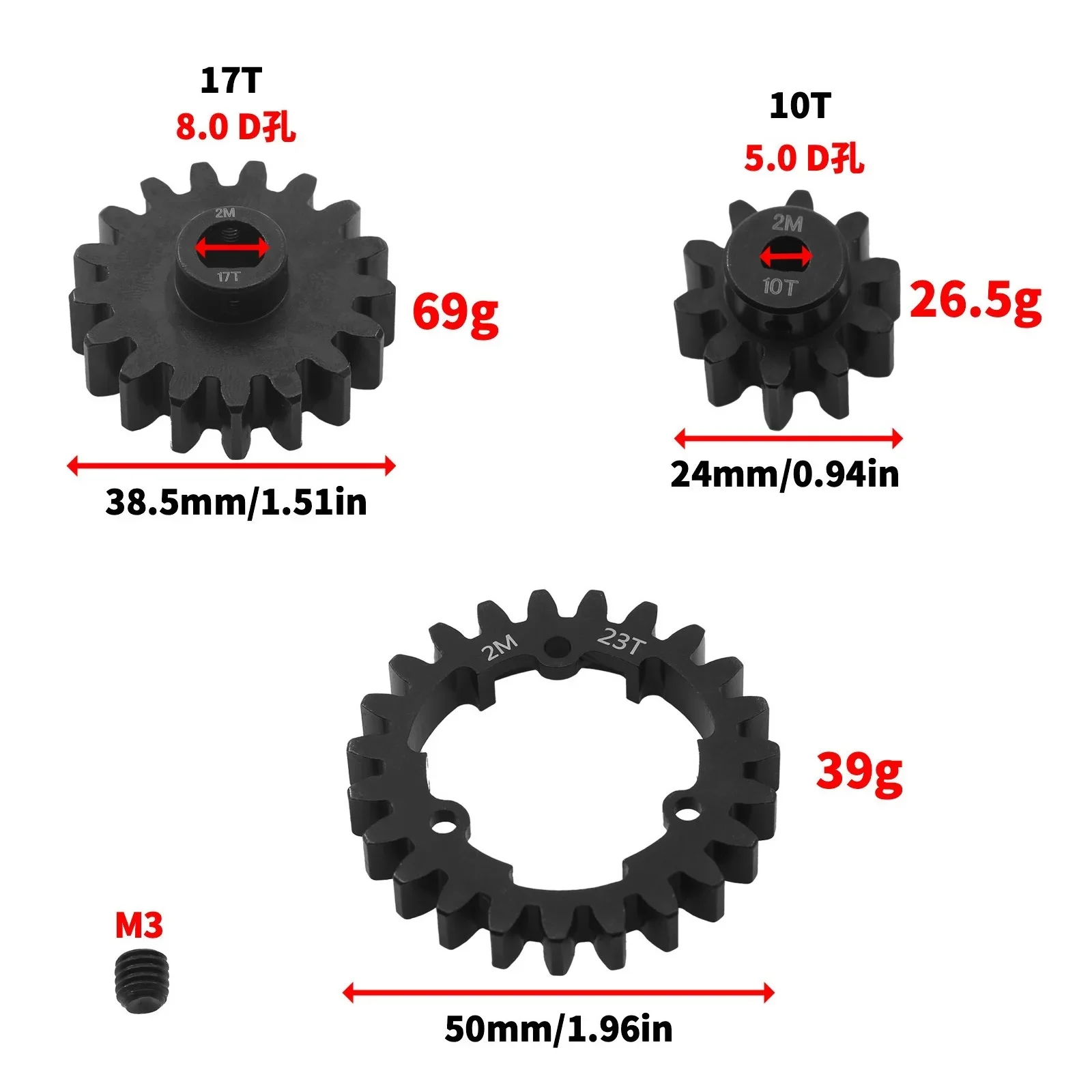 RC Steel Gear Set for Traxxas Models 3 RC Steel Gear Set for Traxxas Models - Image 3