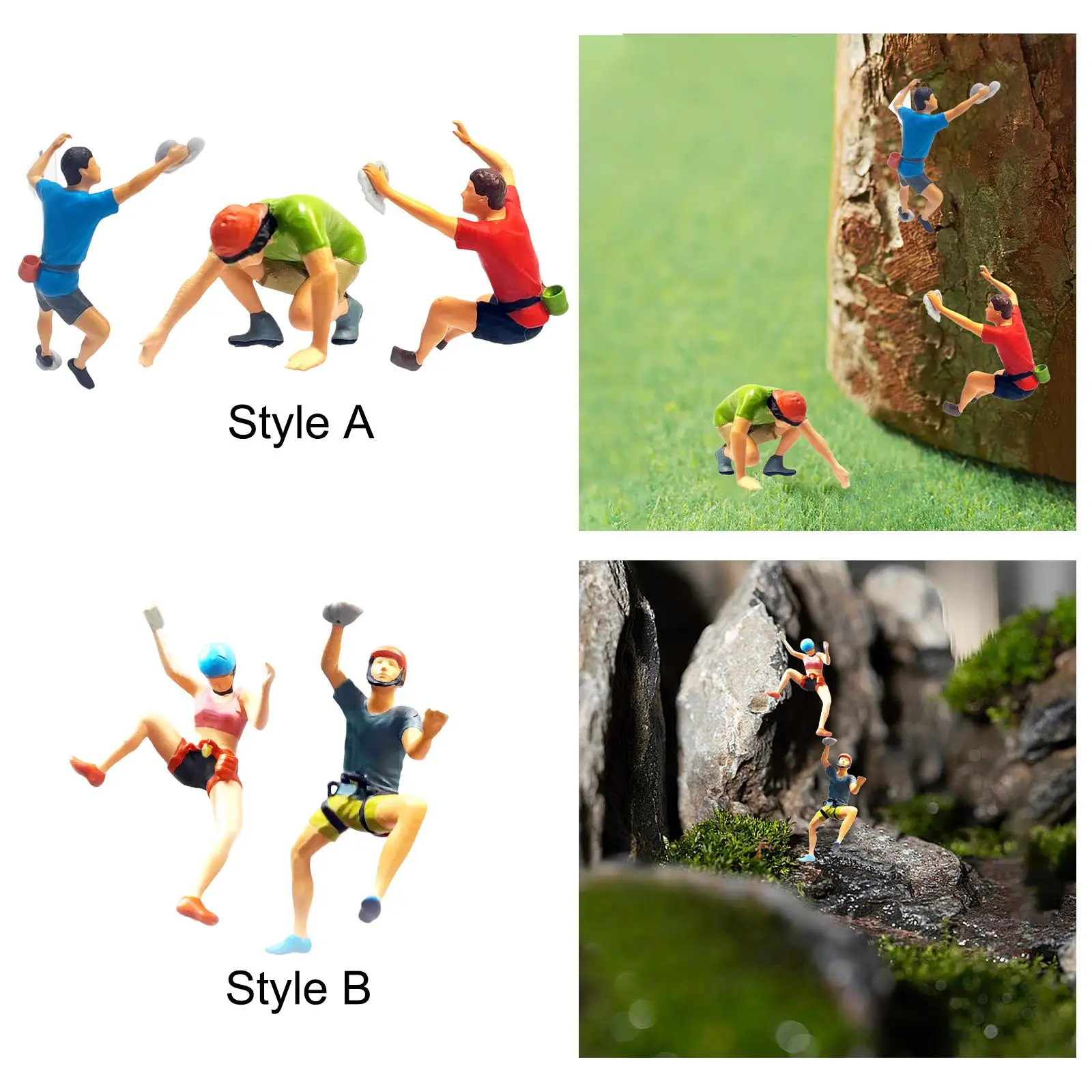Colorful Micro Climbing Figures Set for Dioramas 4 Colorful Micro Climbing Figures Set for Dioramas - Image 4