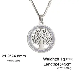 Stainless Steel Tree of Life Necklace for Women 19 Sdf07ed17cb6b45ecbe320aad2a747a96J