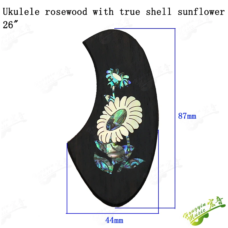 Rosewood Inlaid Pickguard for Ukulele 7 Rosewood Inlaid Pickguard for Ukulele - Image 7
