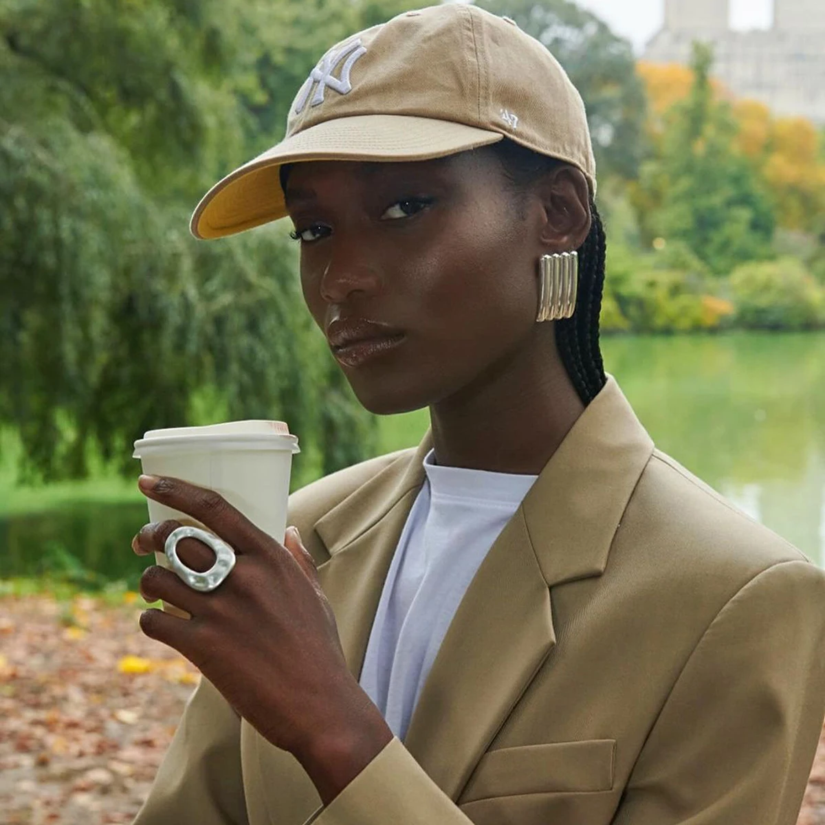 Stainless Steel Gold Geometric Earrings 4 Stainless Steel Gold Geometric Earrings - Image 4