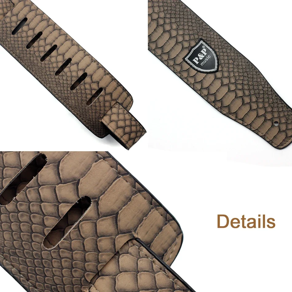 Snake Skin Guitar Strap - Adjustable, 160cm 5 Snake Skin Guitar Strap - Adjustable, 160cm - Image 5