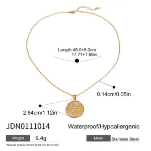 Stainless Steel Moon and Star Necklace 13 Sdf216b0f4c434fdd8933c8205870066f0