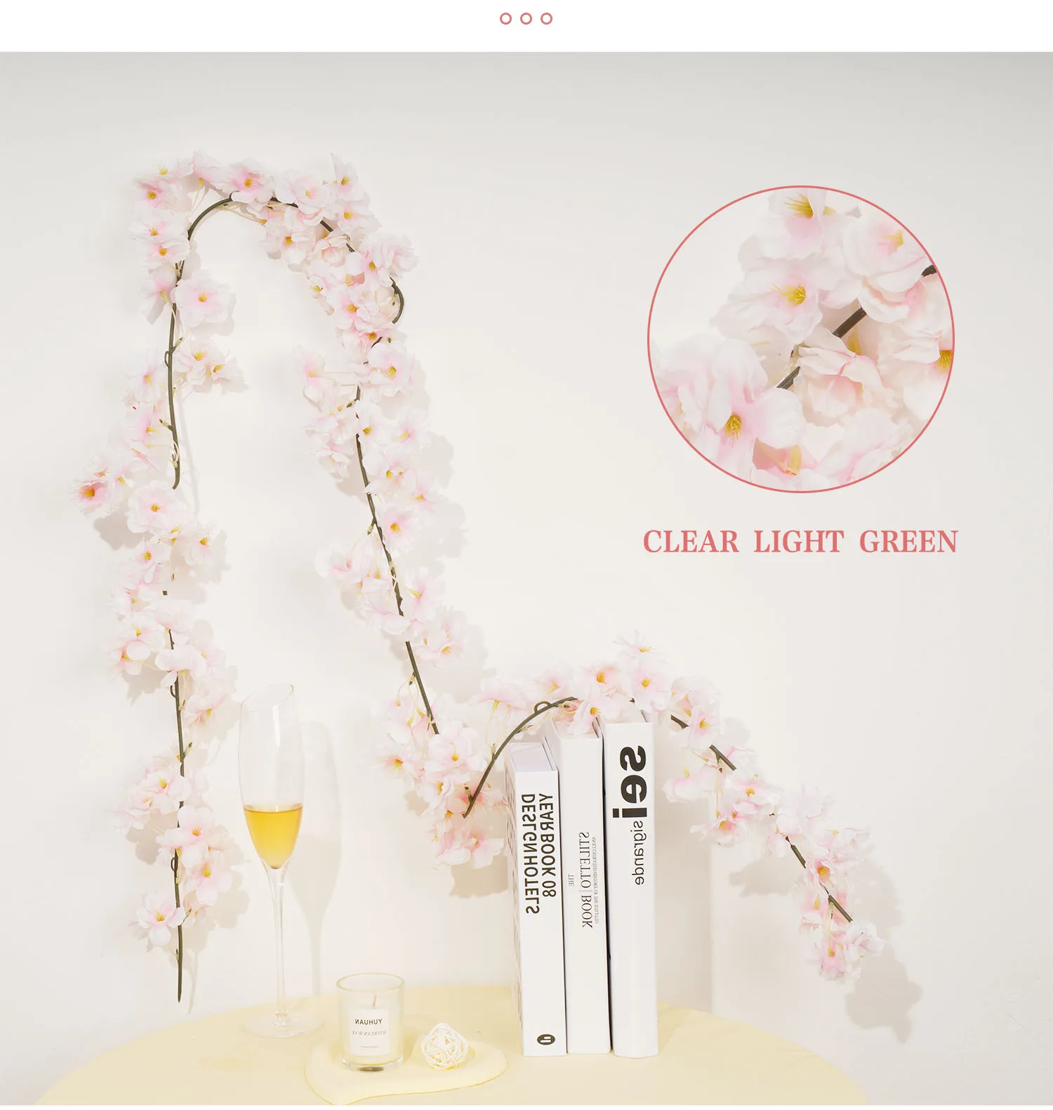 Cherry Blossom Sakura Garland 175cm with 144 Silk Flowers 5 Cherry Blossom Sakura Garland 175cm with 144 Silk Flowers - Image 5