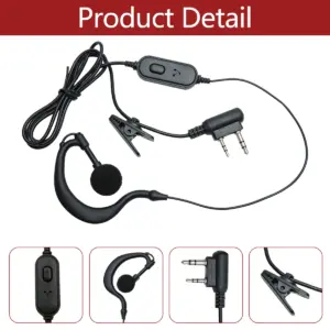 BAOFENG PTT Microphone Headset for Radios 10 Sdf453d87f8dd4a0baa9e9e1f4c441e636