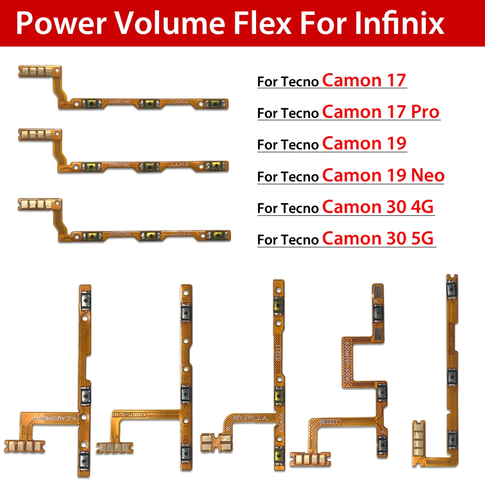 Flexible Power and Volume Cable for Infinix & Tecno 2 Flexible Power and Volume Cable for Infinix & Tecno - Image 2