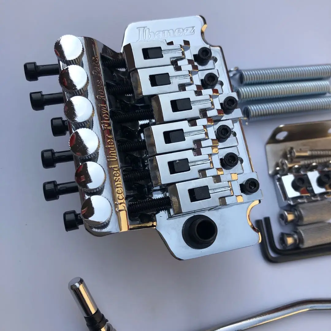 Chrome Fixed Double Shake Tremolo System Bridge 3 Chrome Fixed Double Shake Tremolo System Bridge - Image 3