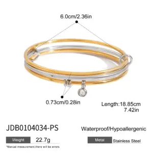 Stainless Steel Wave Bangle Bracelet for Women 19 Sdfbe04fbda074bacbfbd79da40cb1890A