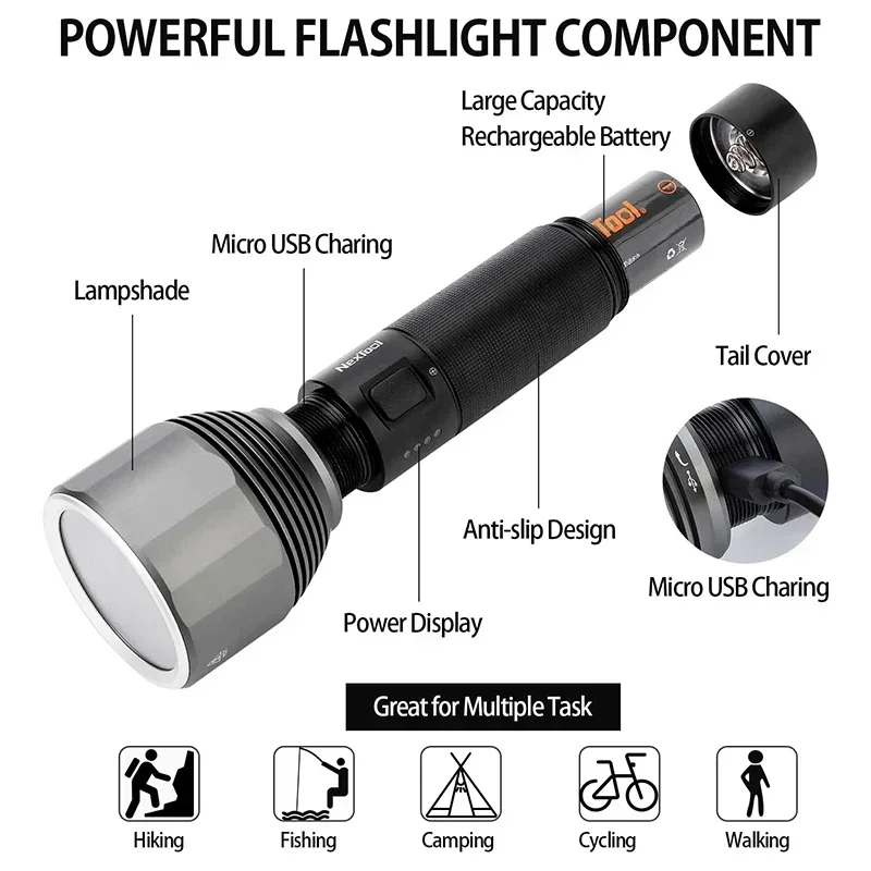 NexTool 2000-Lumen Outdoor LED Flashlight 2 NexTool 2000-Lumen Outdoor LED Flashlight - Image 2