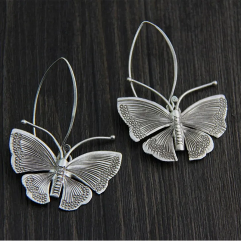 Vintage Silver Butterfly Earrings for Women 3 Vintage Silver Butterfly Earrings for Women - Image 3