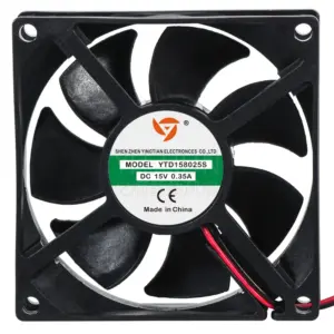 Black RGB 80x80x25mm Cooling Fan for PCs