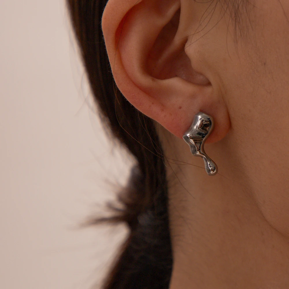 Stainless Steel Water-Drop Earrings 4 Stainless Steel Water-Drop Earrings - Image 4