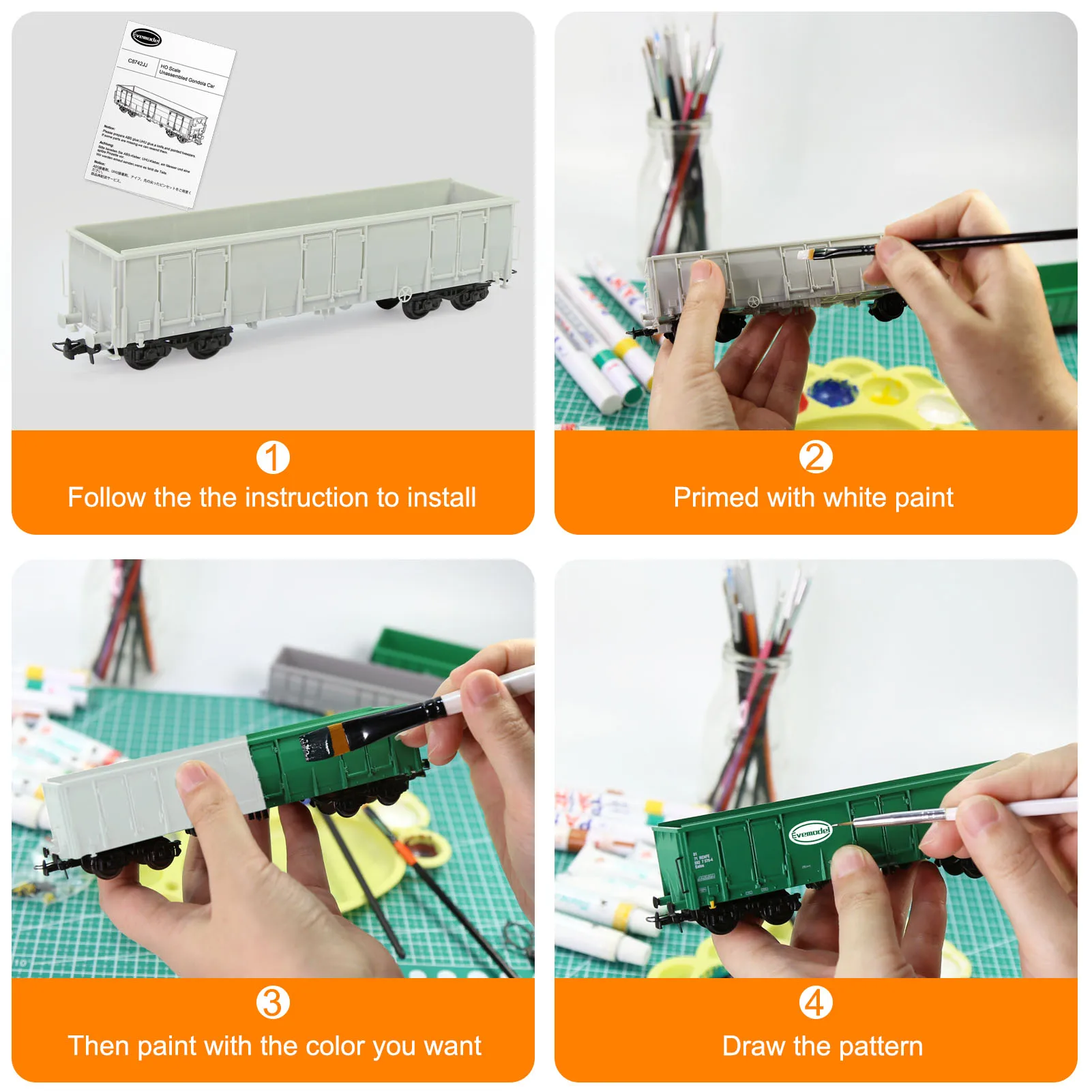 HO Scale High-Side Gondola Car Model from Evemodel 5 HO Scale High-Side Gondola Car Model from Evemodel - Image 5
