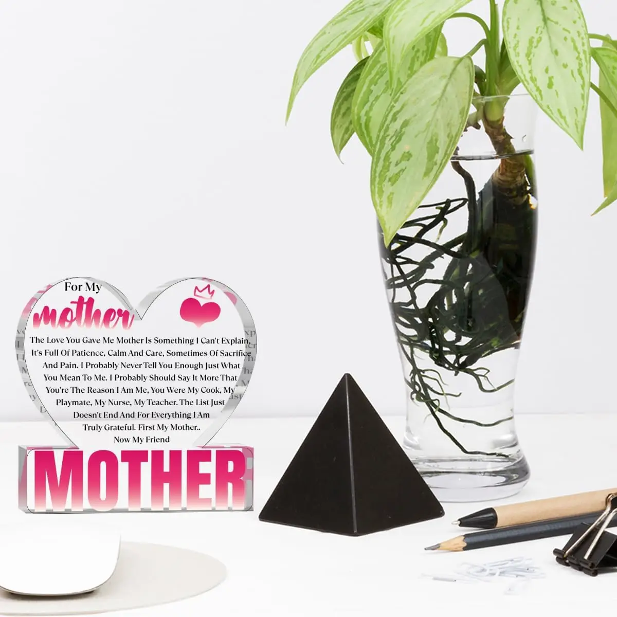 Pink and White Mother Gift Decorative Plaque 5 Pink and White Mother Gift Decorative Plaque - Image 5