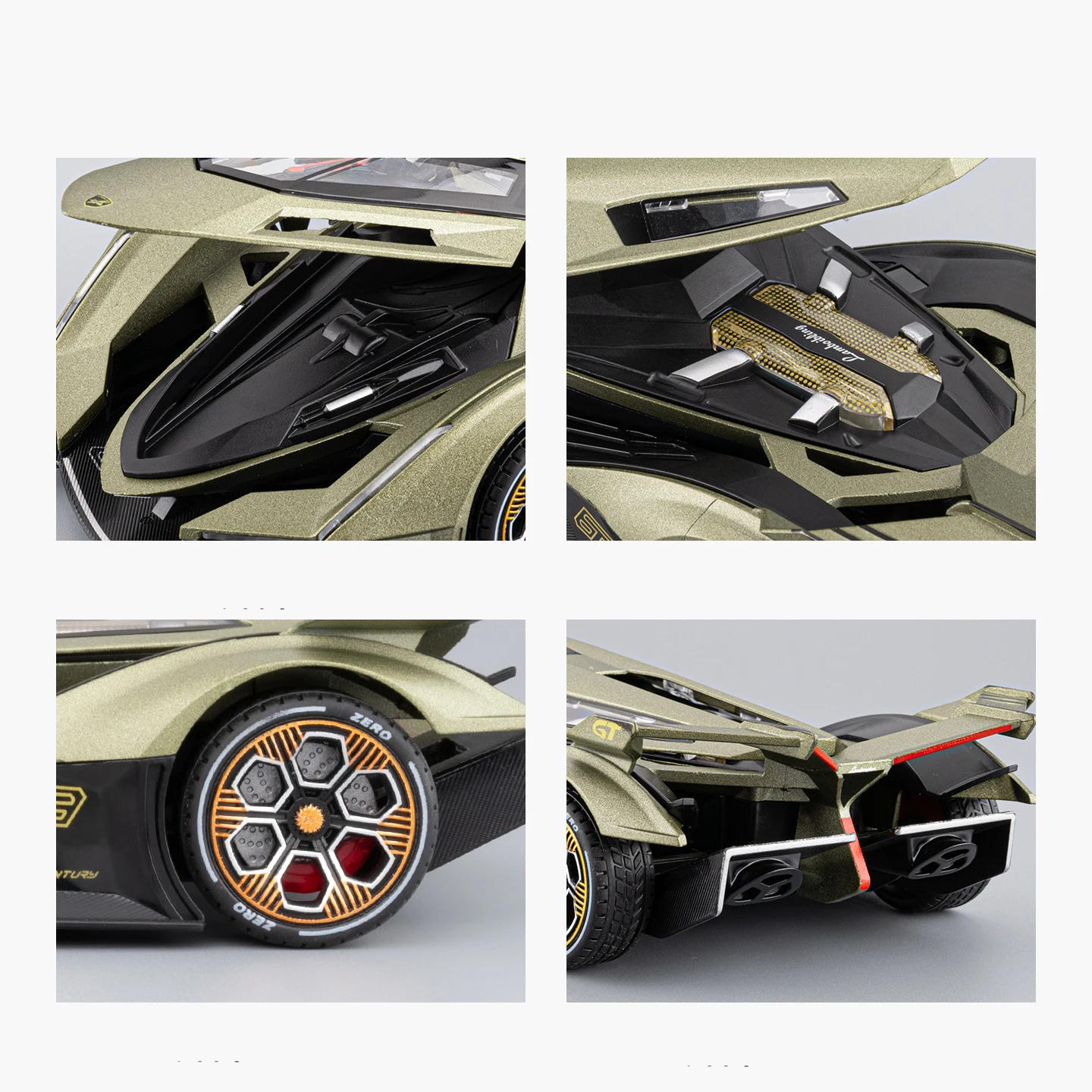1:24 V12 GT Vision Model Car with Lights 2 1:24 V12 GT Vision Model Car with Lights - Image 2