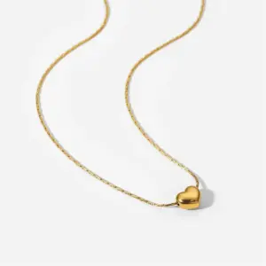 Gold Stainless Steel Heart Necklace 45cm 8 Se0a531f036164b0e881d2635eb27b7236