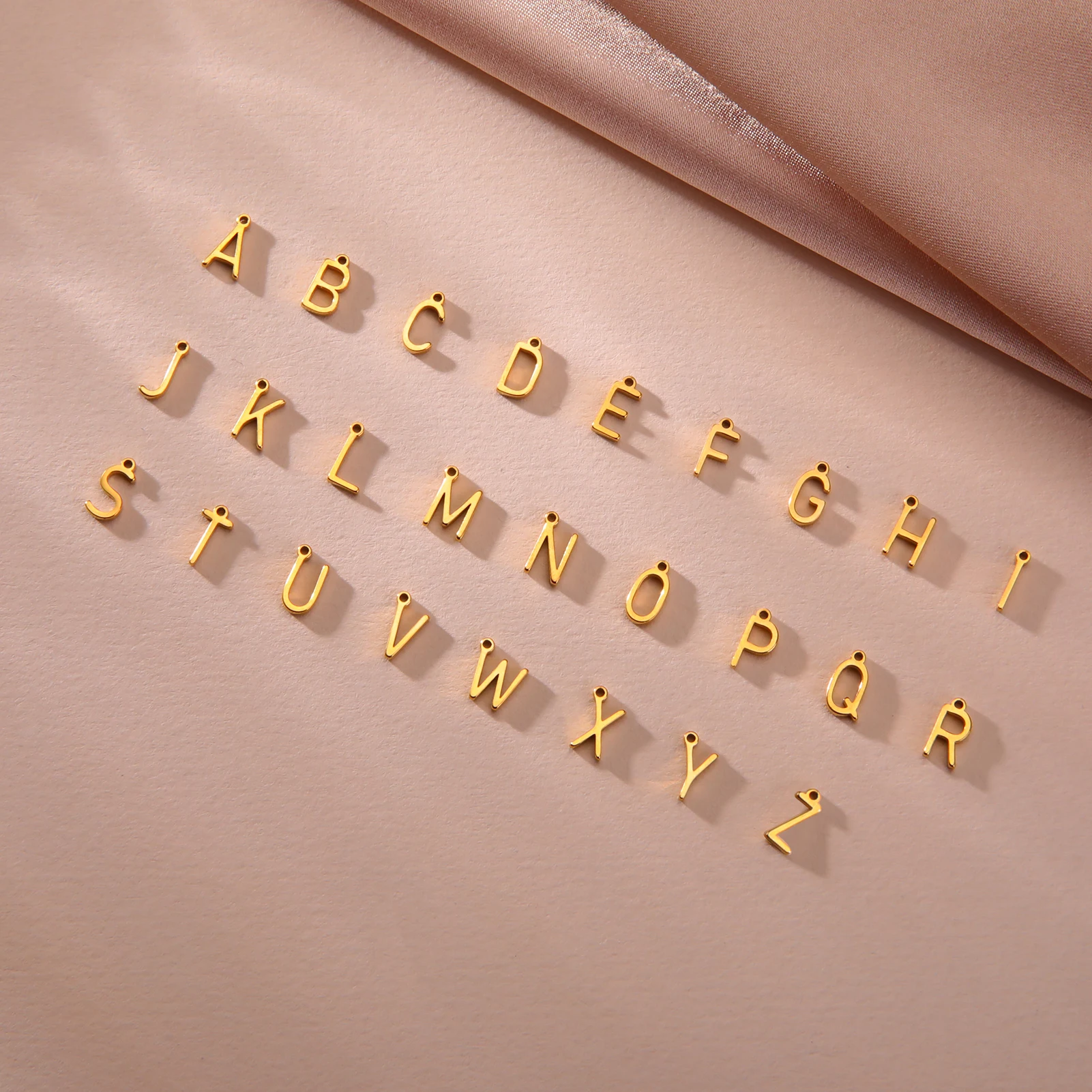 Stainless Steel Alphabet Charm Set (5 pcs) 2 Stainless Steel Alphabet Charm Set (5 pcs) - Image 2