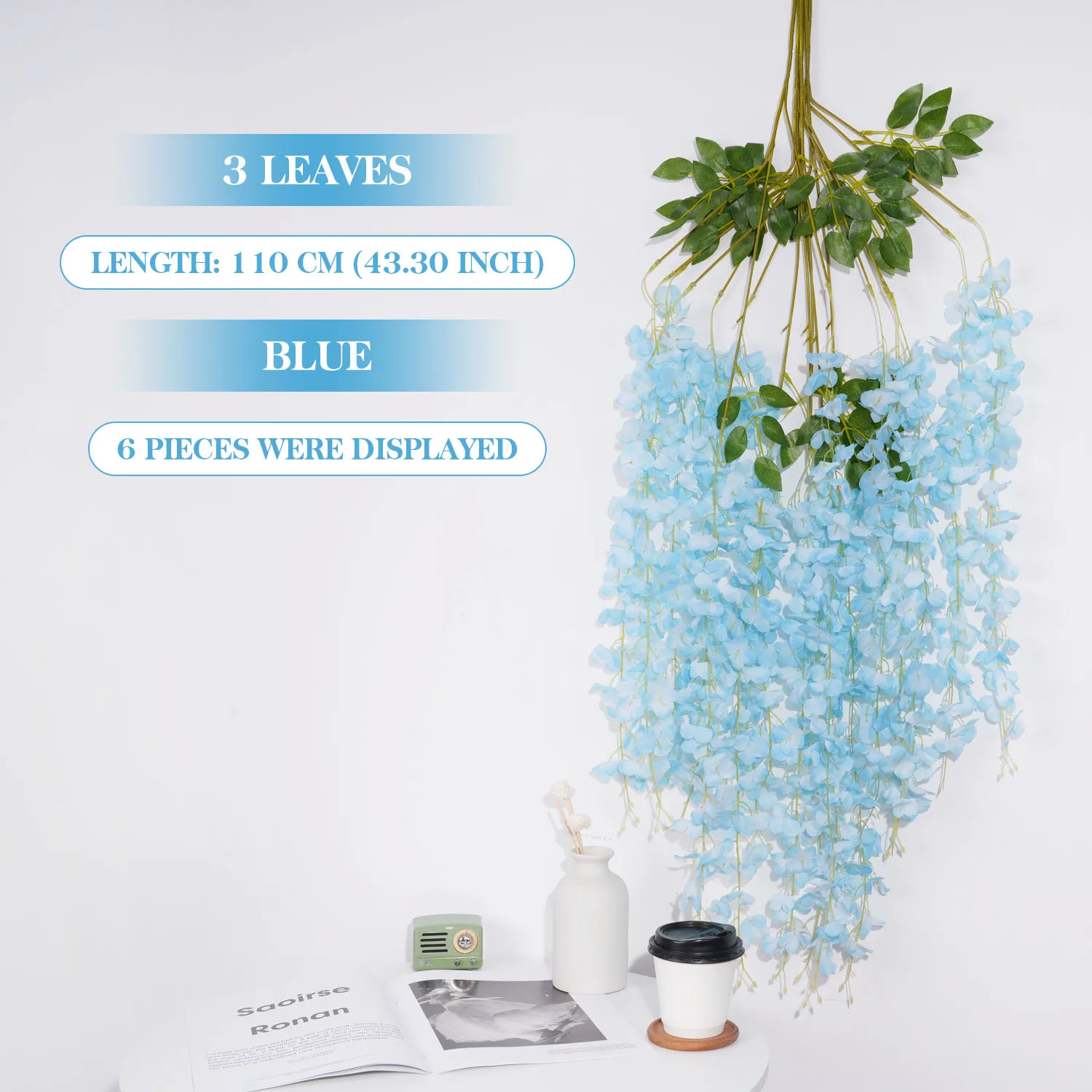 Elegant Artificial Wisteria Vine for Indoor Decor 8 Elegant Artificial Wisteria Vine for Indoor Decor - Image 8