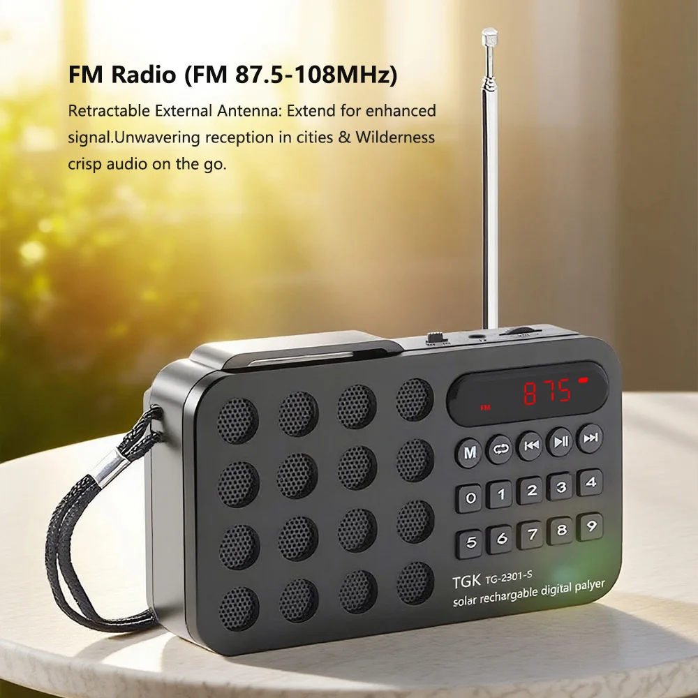 Portable Solar Bluetooth Speaker 3W, 32GB Support 3 Portable Solar Bluetooth Speaker 3W, 32GB Support - Image 3