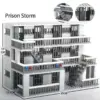 3-Floor Military Jail Building Block Set