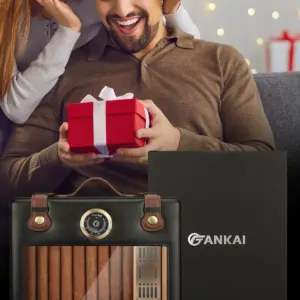 Travel Cigar Humidor with Glass Top 12 Se147f159f8b744b2b94eec2661f3d77ds