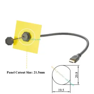 Panel Mount HDMI 2.0 Extension Cable 0.3m/1.5m 9 Se1679ce284954231acf8ff3c85bb2210r