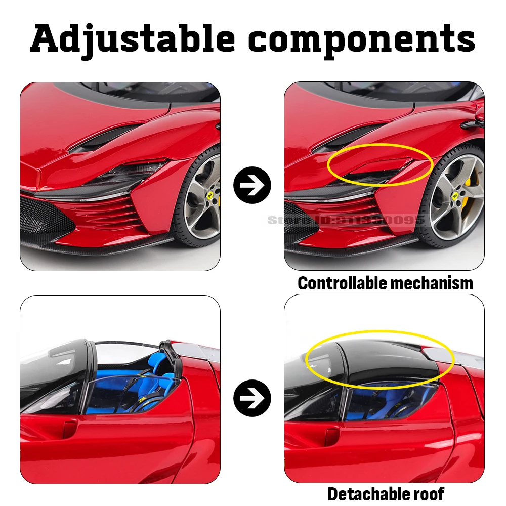 1:18 Scale Ferrari Daytona SP3 Diecast Model 3 1:18 Scale Ferrari Daytona SP3 Diecast Model - Image 3