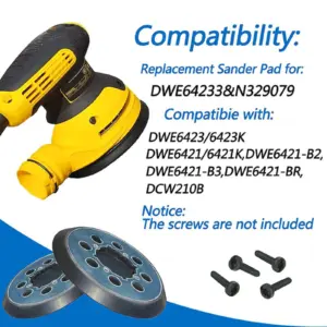 Yellow 5-Inch Orbital Sander Backing Pad 10 Se1bb863290e248e48440430c4fd30e37Q