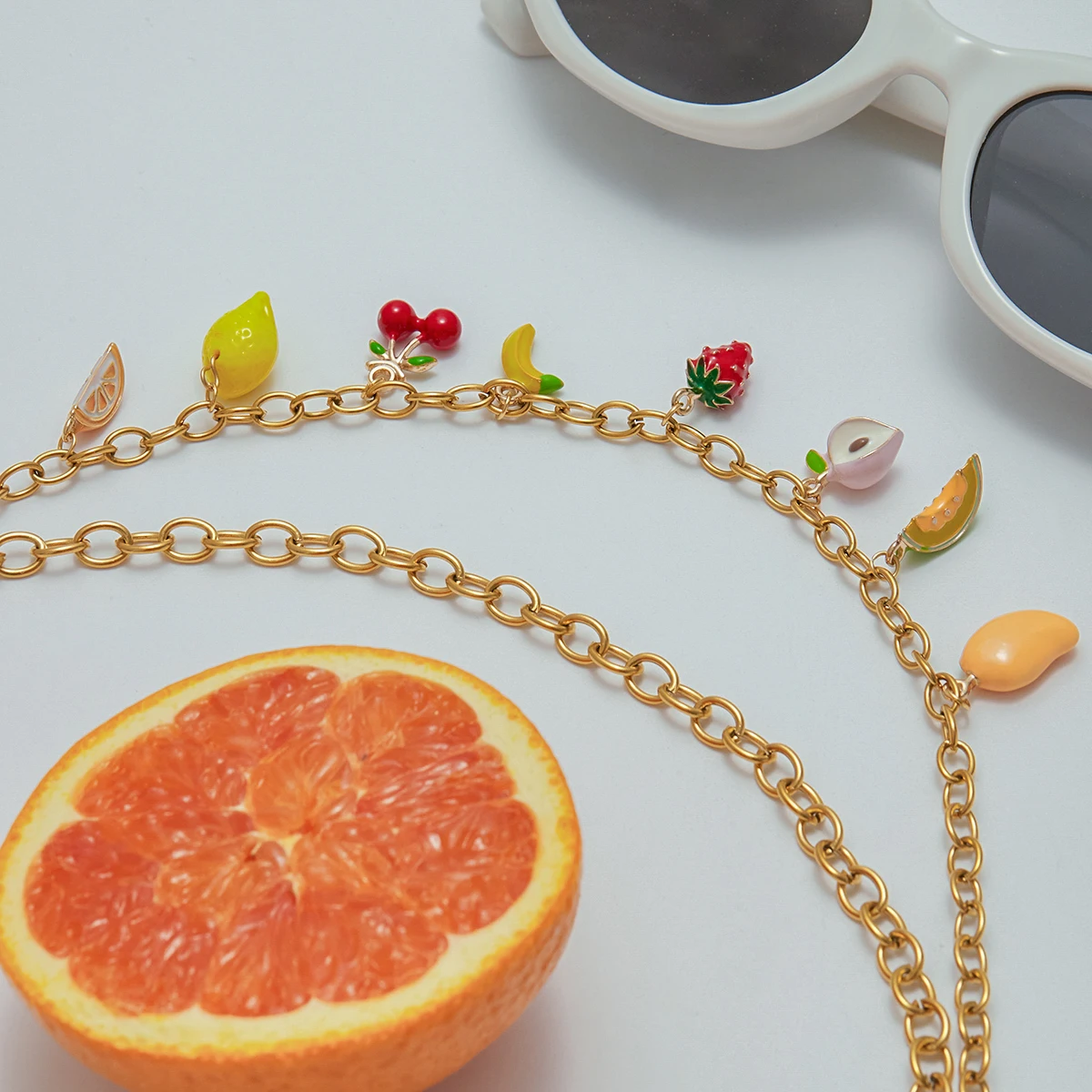 Colorful Fruit Pendant Necklace for Women 5 Colorful Fruit Pendant Necklace for Women - Image 5
