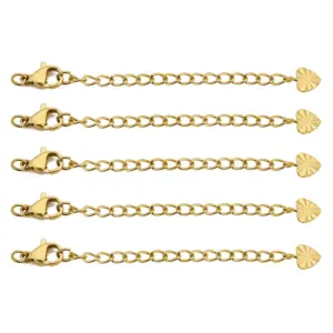 18k Gold-Plated Stainless Steel Extension Chain Set 16 Se1e62a075425485ea3b827b6758f1376u