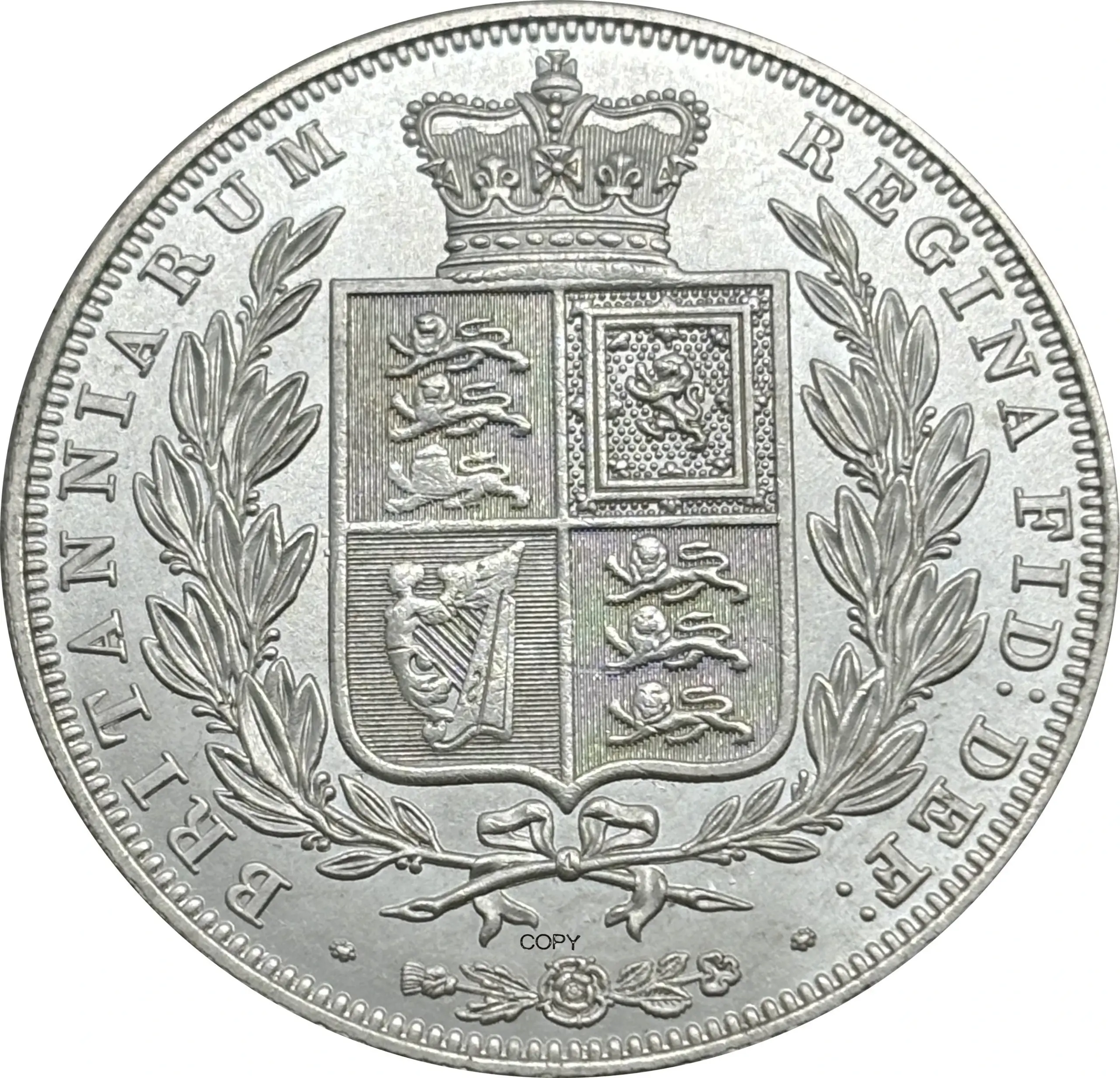 Vintage 1851 Victoria Half Crown Replica Coin 2 Vintage 1851 Victoria Half Crown Replica Coin - Image 2