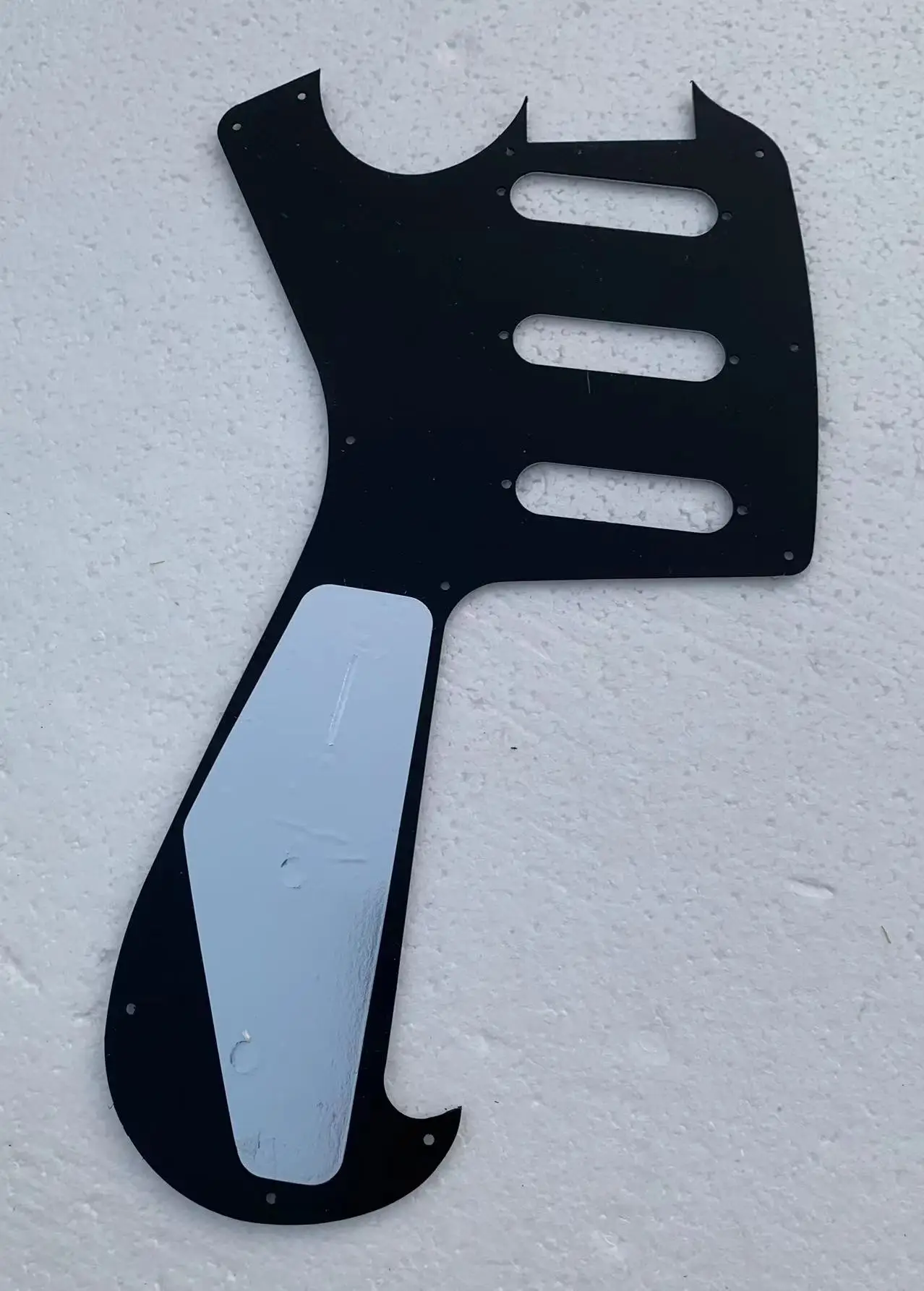 Red and Black Marbled Guitar Pickguard 5 Red and Black Marbled Guitar Pickguard - Image 5