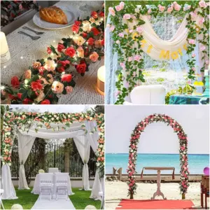 Vibrant Pink Silk Flower Vine for Decor 15 Se21660a17b4741259930e4b035c962d1c